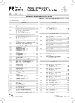 Manuais e Livros Auxiliares Ensino B&aacute;sico &ndash; 1.&deg;, 2.&deg; e