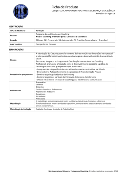 Ficha de produto ISPC-Coaching I-2013