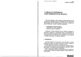 A forma&ccedil;&atilde;o profissional como instrumento de mudan&ccedil;a