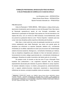 FORMA&Ccedil;&Atilde;O PROFISSIONAL EM EDUCA&Ccedil;&Atilde;O F&Iacute;SICA NO BRASIL