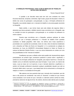 a forma&ccedil;&atilde;o profissional para al&eacute;m do mercado de trabalho