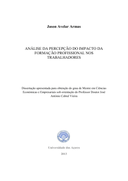 An&aacute;lise da percep&ccedil;&atilde;o do impacto da forma&ccedil;&atilde;o profissional nos