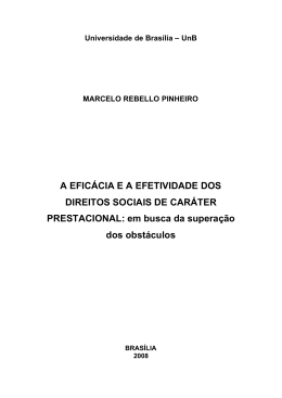 A EFIC&Aacute;CIA E A EFETIVIDADE DOS DIREITOS SOCIAIS DE
