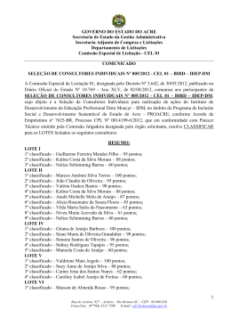 GOVERNO DO ESTADO DO ACRE Secretaria de Estado da Gest&atilde;o