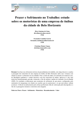 Prazer e Sofrimento no Trabalho: estudo sobre os