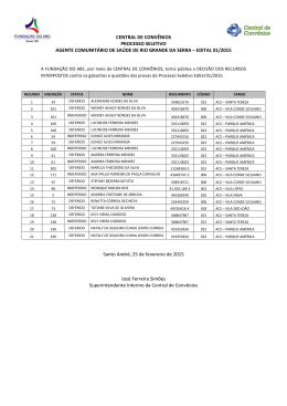 decis&atilde;o dos recursos interpostos (prova objetiva)