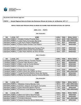 Abril e Junho de 2014 - Ordem dos Revisores Oficiais de Contas