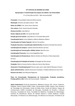 Programa&ccedil;&atilde;o 47&ordm; Festival de Inverno