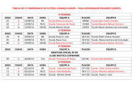 taça governador eduardo campos 1º rodada jogo chave data hora