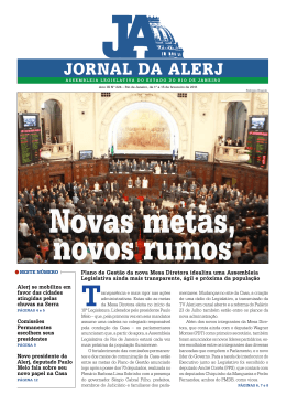 Jornal da Alerj - Assembléia Legislativa do Estado do Rio de Janeiro
