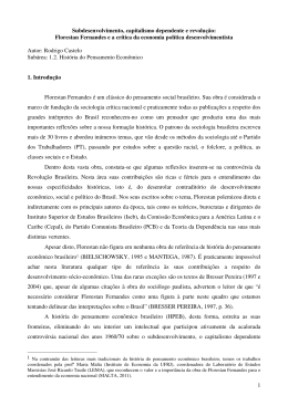 1 Subdesenvolvimento, capitalismo dependente e