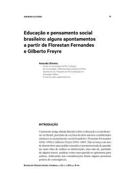 Educação e pensamento social brasileiro