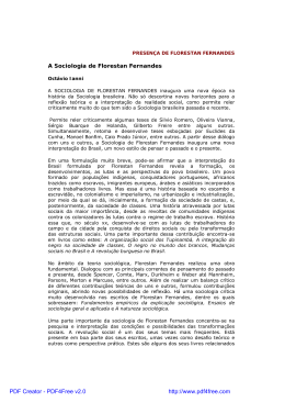 A Sociologia de Florestan Fernandes