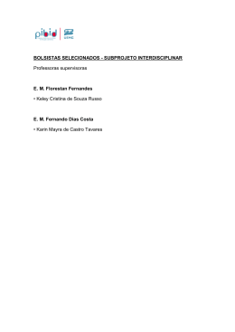 Resultado Selecao de Bolsistas Professores Supervisores