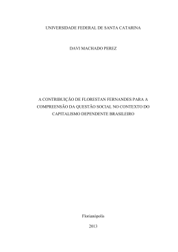 A contribui&ccedil;&atilde;o de Florestan Fernandes para a compreens&atilde;o da
