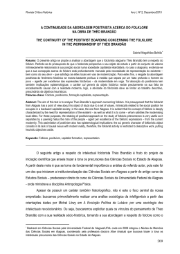 A Continuidade da Abordagem Positivista acerca do Folklore
