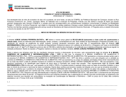ESTADO DA BAHIA PREFEITURA MUNICIPAL DE CAMA&Ccedil;ARI