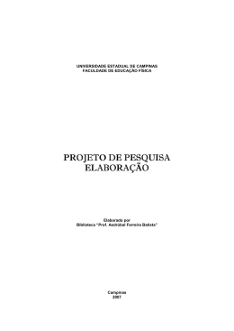 projeto de pesquisa - FEF