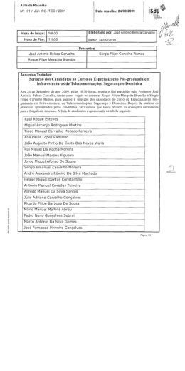N&deg;I 01 / J&uacute;ri PG-ITED / 2001 Data reuni&atilde;o: 24/09/2009