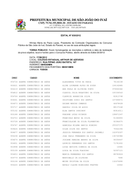 PREFEITURA MUNICIPAL DE S&Atilde;O JO&Atilde;O DO IVA&Iacute;