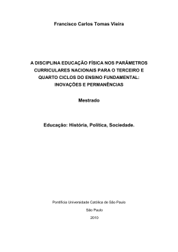 Francisco Carlos Tomas Vieira - Biblioteca Digital da PUC-SP