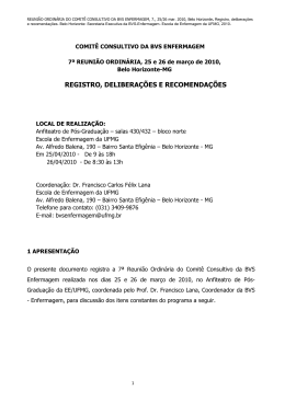 VII Reuni&atilde;o Ordin&aacute;ria Comit&ecirc; Consultivo da BVS Enfermagem