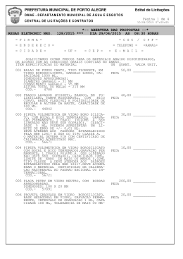 Edital de Licita&ccedil;&otilde;es PREFEITURA MUNICIPAL DE PORTO ALEGRE