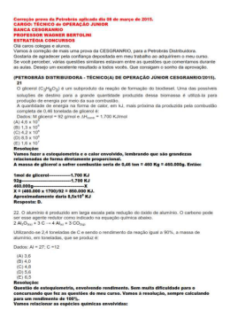 Correção prova da Petrobras spiiesda :lis OE de