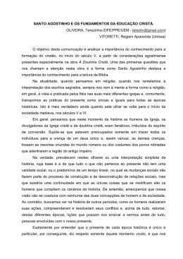 Santo Agostinho e os fundamentos da educa&ccedil;&atilde;o crist&atilde;