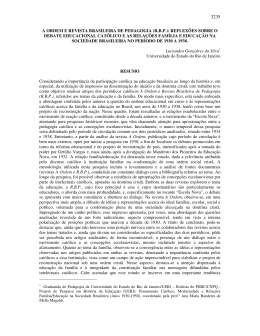 A ORDEM E REVISTA BRASILEIRA DE PEDAGOGIA (R.B.P.