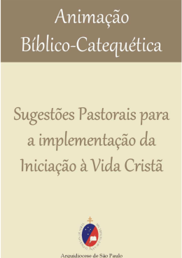 Sugestões Pastorais para a implementação da Iniciação à Vida Cristã
