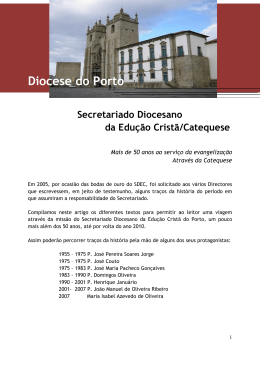 Hist&oacute;ria do SDEC 57 anos ao servi&ccedil;o da evangeliza&ccedil;&atilde;o