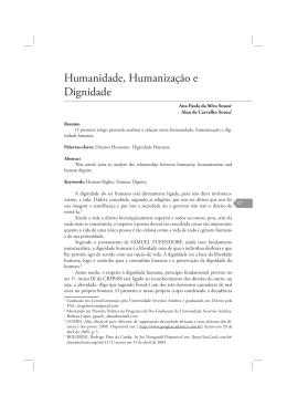 Humanidade, Humaniza&ccedil;&atilde;o e Dignidade - Ana Paula da Silva