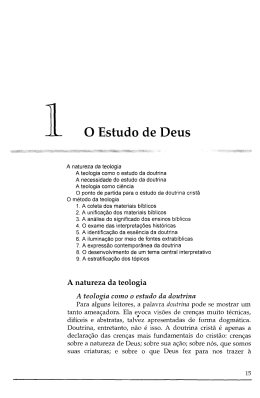 Jl o Estudo de Deus - Teologia Sistem&aacute;tica I