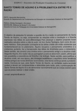 santo Tomas DE aoulno E A PaoeLEiiri&Aacute;Tica en`rne F&Eacute; e