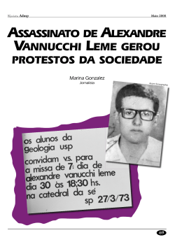 assassinato de alexandre vannucchi leme gerou protestos