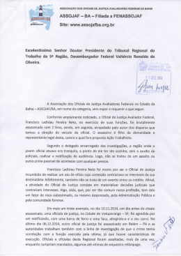 Veja aqui o protocolo do requerimento ao Des Valtércio de Oliveira.