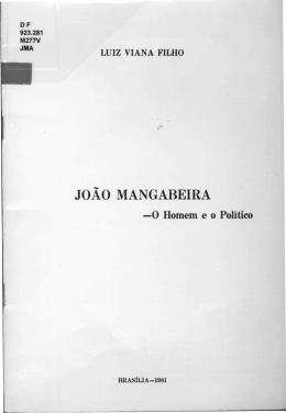 JOÃO MANGABEIRA - Biblioteca Digital do Senado Federal