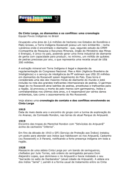 Os Cinta Larga, os diamantes e os conflitos