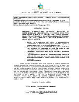 Acordao nb0 0018 - conselho de seguran&ccedil;a