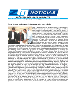 Nova Iguaçu assina acordo de cooperação com a Itália
