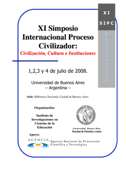 XI Simposio Internacional Proceso Civilizador: