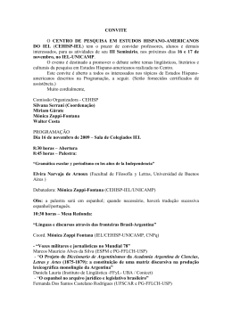 III CEHISP - Centro Pesq. Est. Hispano-americanos - IEL