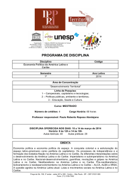 Economia Pol&iacute;tica da Am&eacute;rica Latina e Caribe