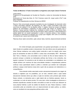Juliano Borba - Festas da Mem&oacute;ria O teatro