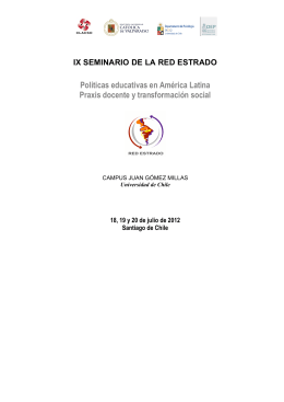 Pol&iacute;ticas educativas en Am&eacute;rica Latina Praxis docente y