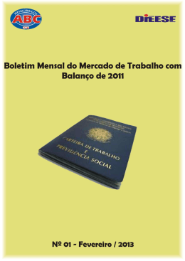 Emprego Formal no Brasil - Sindicato dos Metal&uacute;rgicos do ABC