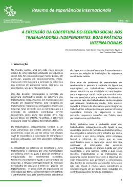 Resumo de experi  ncias internacionais