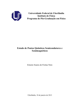Estudo de Pontos Quânticos Semicondutores e
