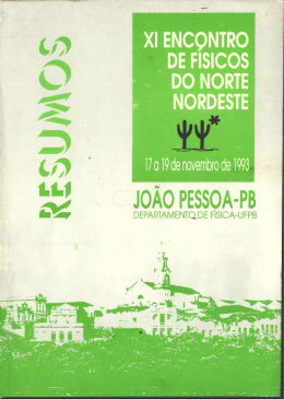 JOAO PESSOA-PB - Sociedade Brasileira de F&iacute;sica